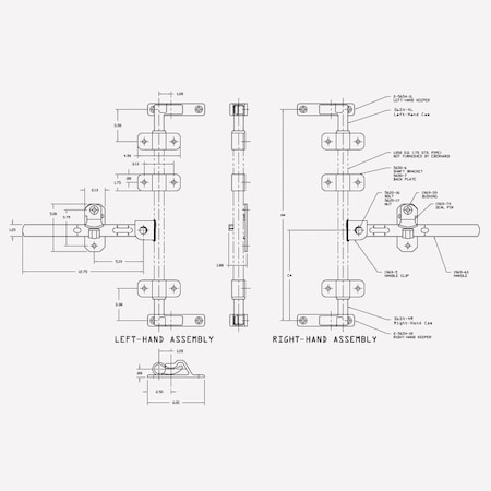 Eberhard Manufacturing Co Cam Type Lock N/Rod EMC 2-5654X ZN